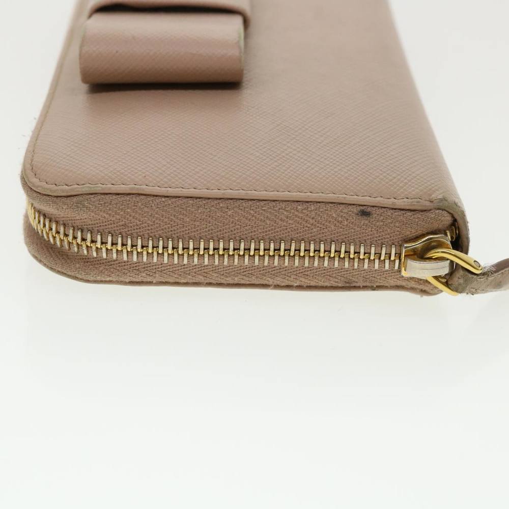 PRADA Long Wallet Safiano Leather Pink Auth 35586 - Picture 5 of 10